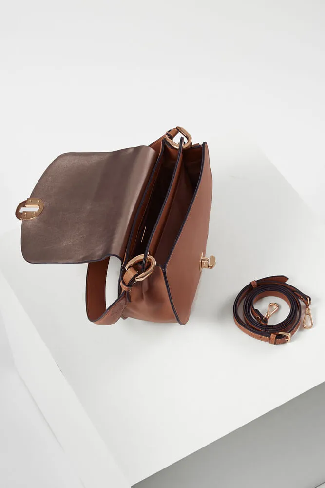 Mildred Camel Saddle Crossbody