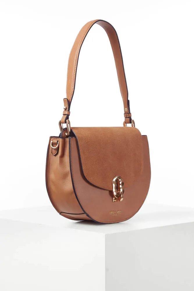 Mildred Camel Saddle Crossbody