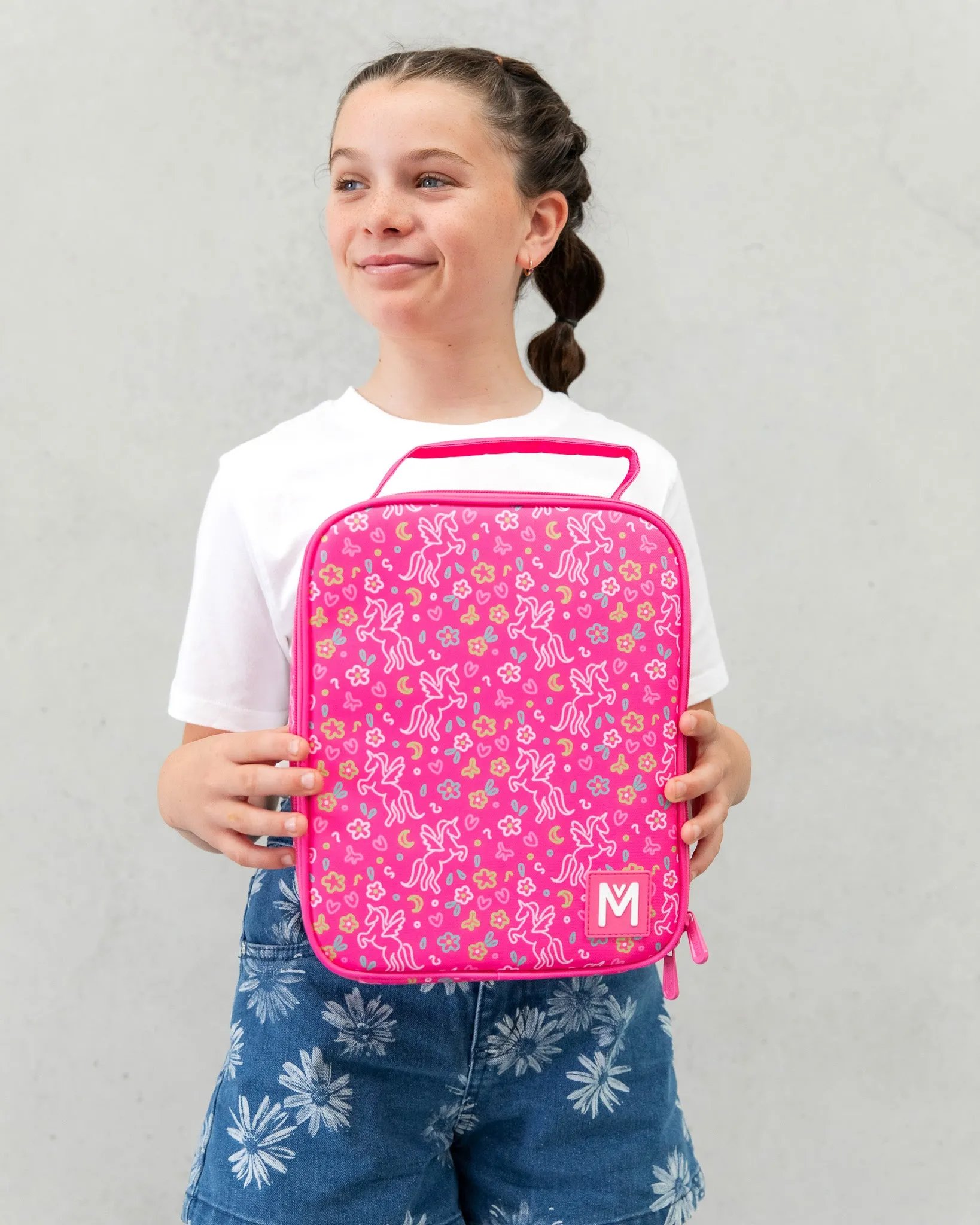 Montiico Large Insulated Lunch Bag - Unicorn Magic Pink