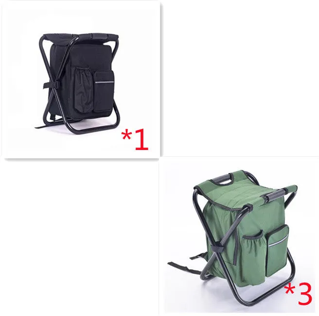 Multifunction Outdoor Folding Chair Ice Cooler Picnic Bags Camping Fishing Stool Backpacking Hunting Rest Chair