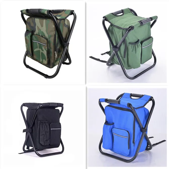 Multifunction Outdoor Folding Chair Ice Cooler Picnic Bags Camping Fishing Stool Backpacking Hunting Rest Chair