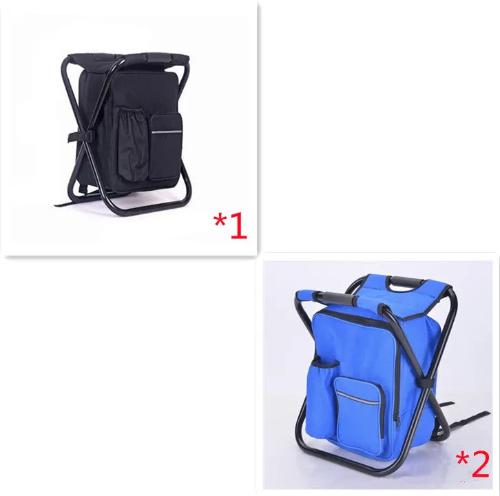 Multifunction Outdoor Folding Chair Ice Cooler Picnic Bags Camping Fishing Stool Backpacking Hunting Rest Chair