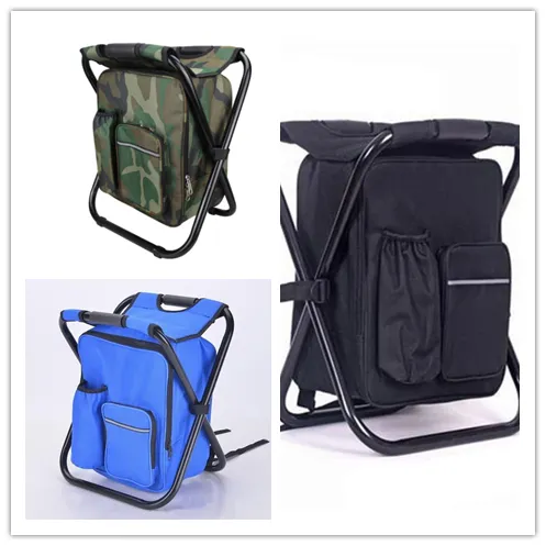 Multifunction Outdoor Folding Chair Ice Cooler Picnic Bags Camping Fishing Stool Backpacking Hunting Rest Chair