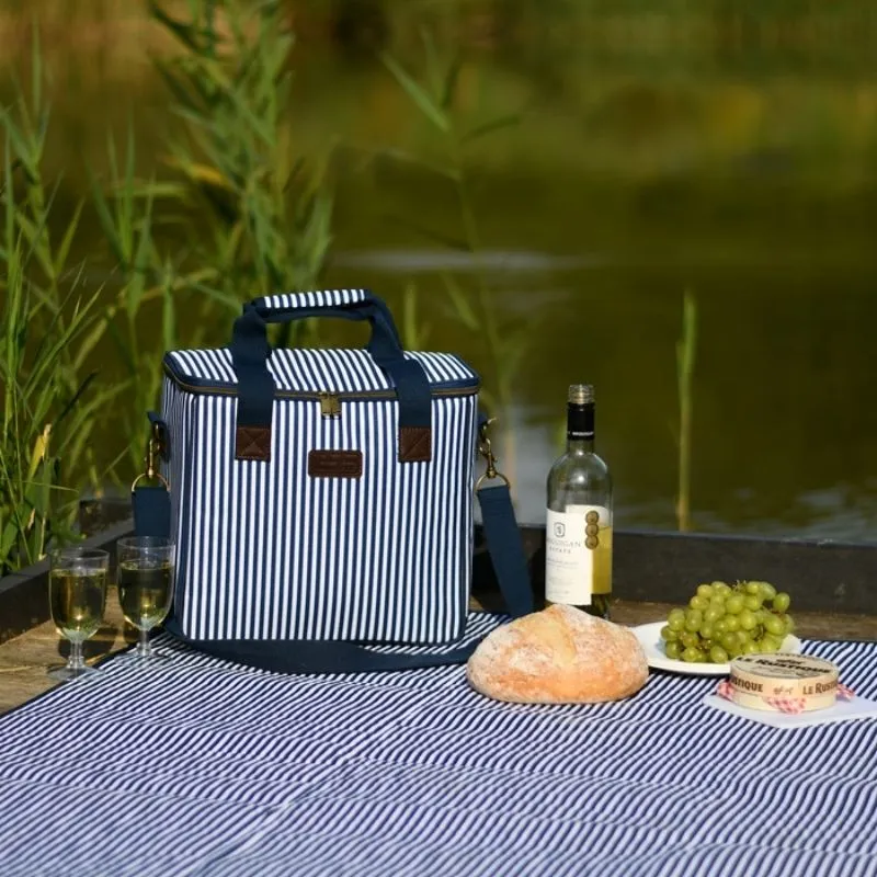 Navigate Three Rivers Insulated Family Cool Bag Blue/White Stripe