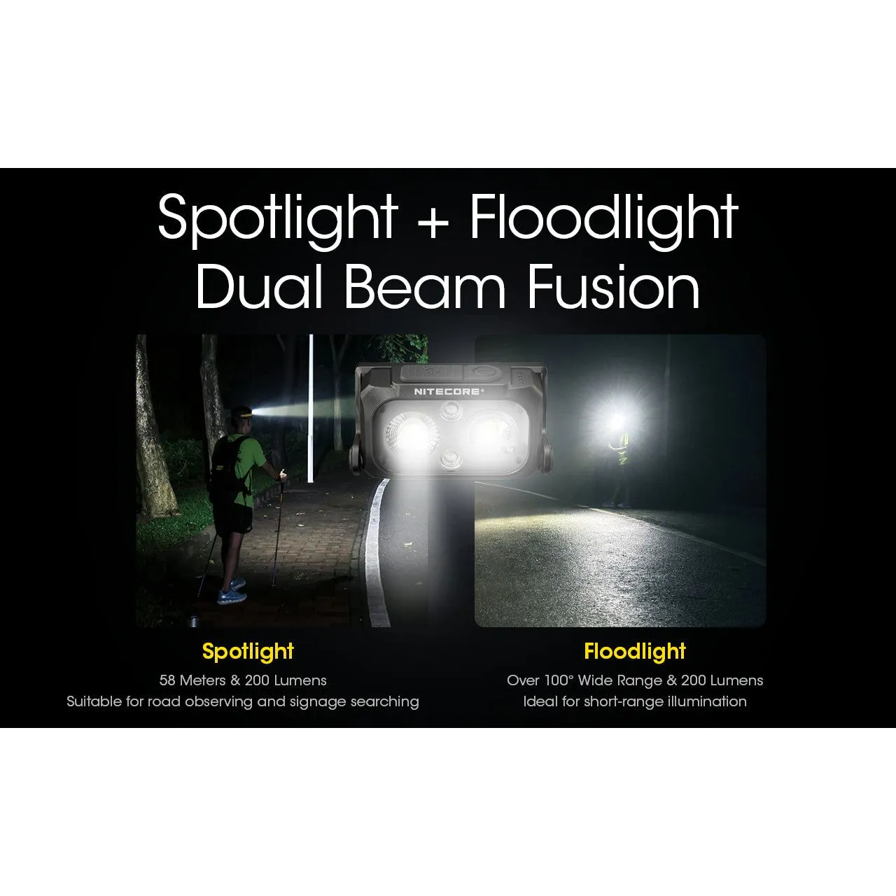 Nitecore NU25 V2 Rechargeable Headlamp (400 lumens)