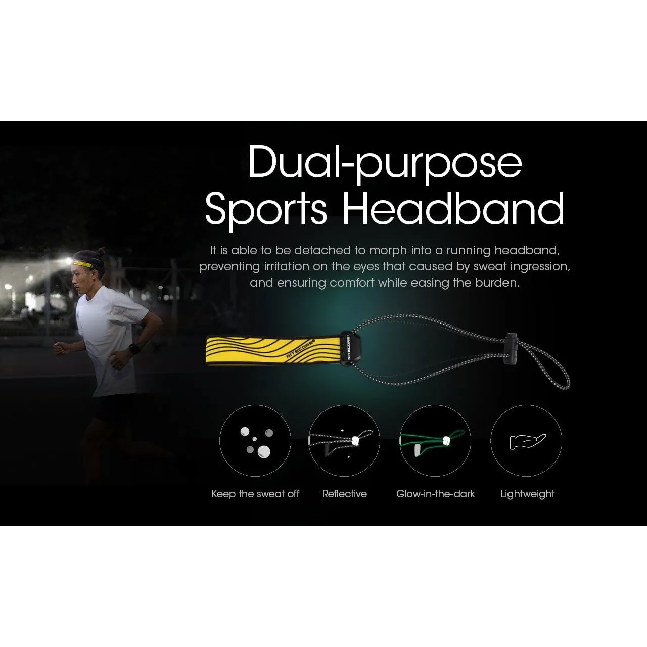 Nitecore NU25 V2 Rechargeable Headlamp (400 lumens)
