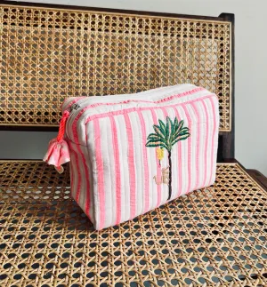 NM - Cosmetic Pouch | Pink Palm