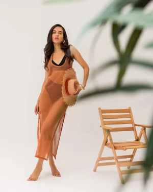 ORANGE MESH COVERUP