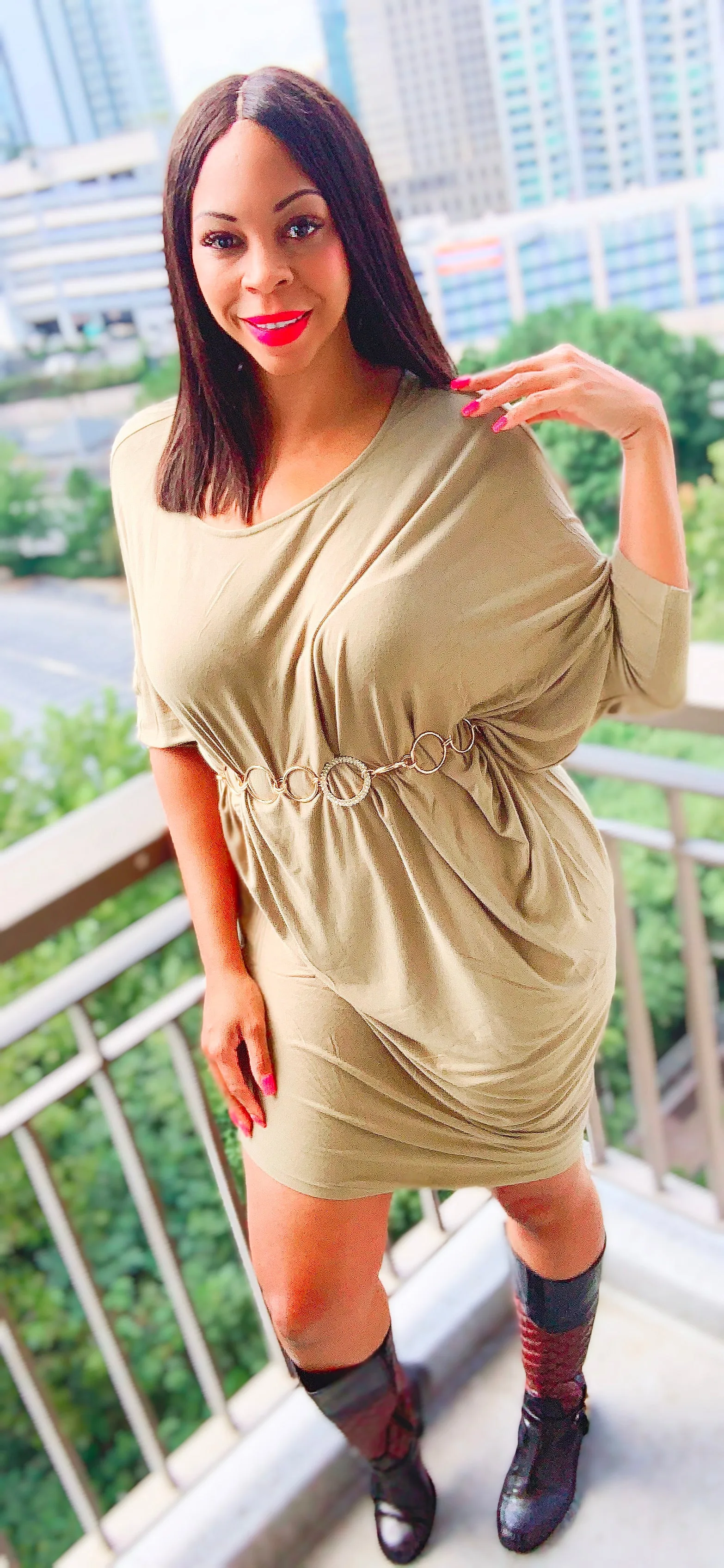 Oversize Dolman Sleeve Dress‼️Can be Worn as a Shirt in Curvy Sizes‼️