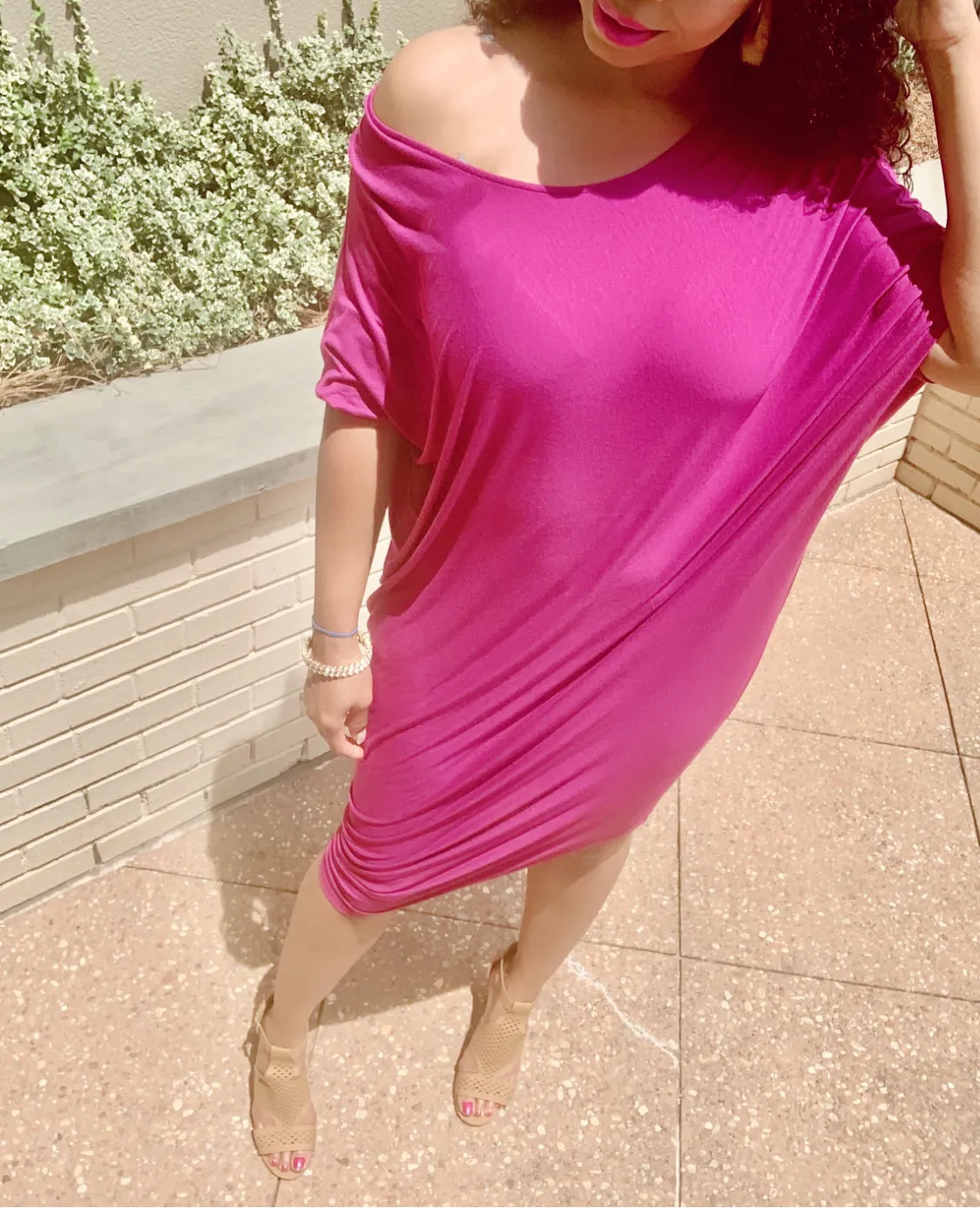 Oversize Dolman Sleeve Dress‼️Can be Worn as a Shirt in Curvy Sizes‼️