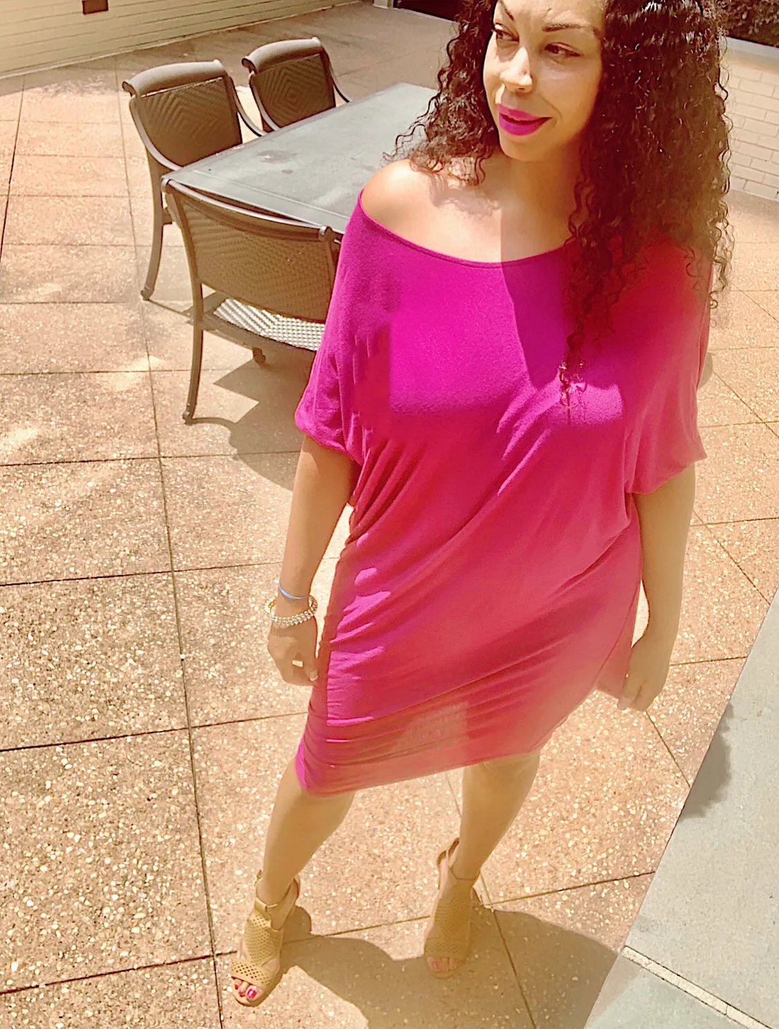 Oversize Dolman Sleeve Dress‼️Can be Worn as a Shirt in Curvy Sizes‼️