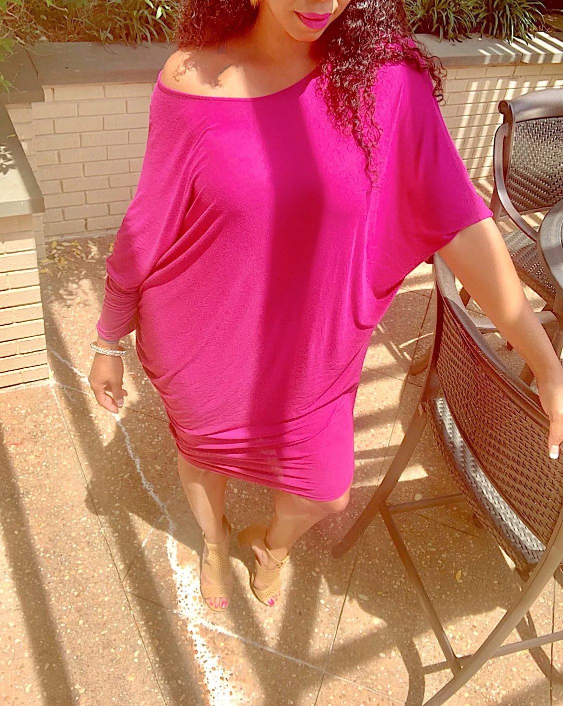 Oversize Dolman Sleeve Dress‼️Can be Worn as a Shirt in Curvy Sizes‼️