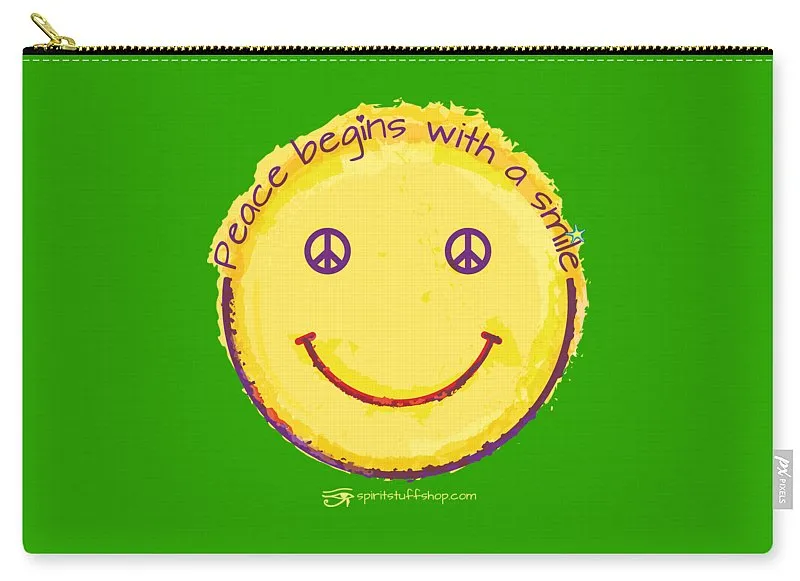 Peace Begins With A Smile - Carry-All Pouch