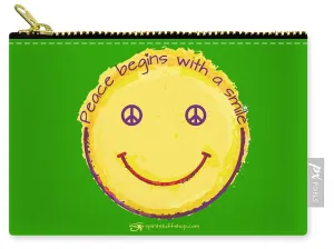Peace Begins With A Smile - Carry-All Pouch