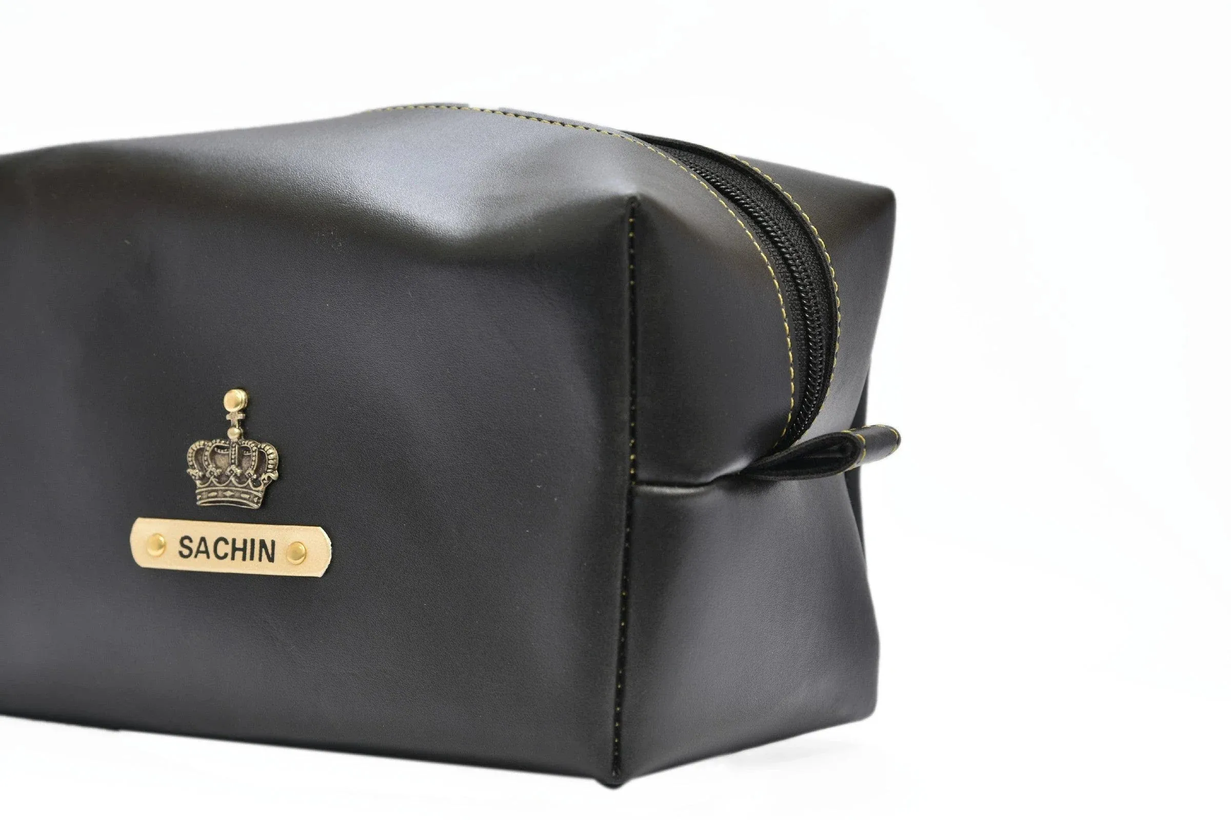 Personalized Mutlipurpose Travel /  Make-up Pouch - Black