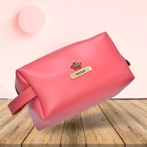 Personalized Mutlipurpose Travel /  Make-up Pouch - Pink