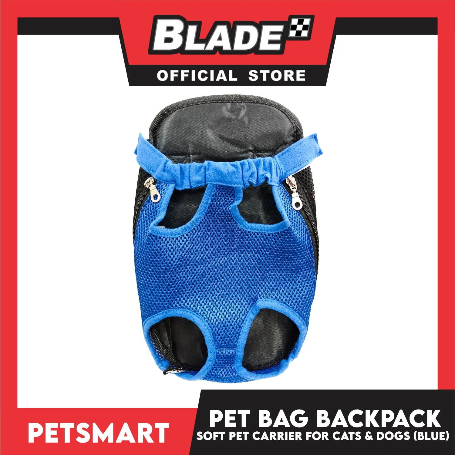 Pet Bag Backpack, Soft Pet Carrier for Cats and Dogs, Blue Color (Medium)