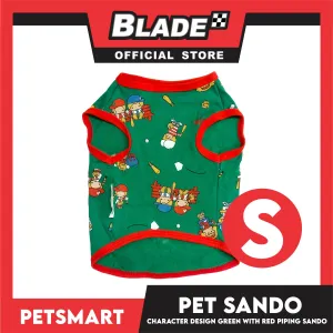 Pet Sando Character Design, Green with Red Piping Color, Small Size (DG-CTN199S)