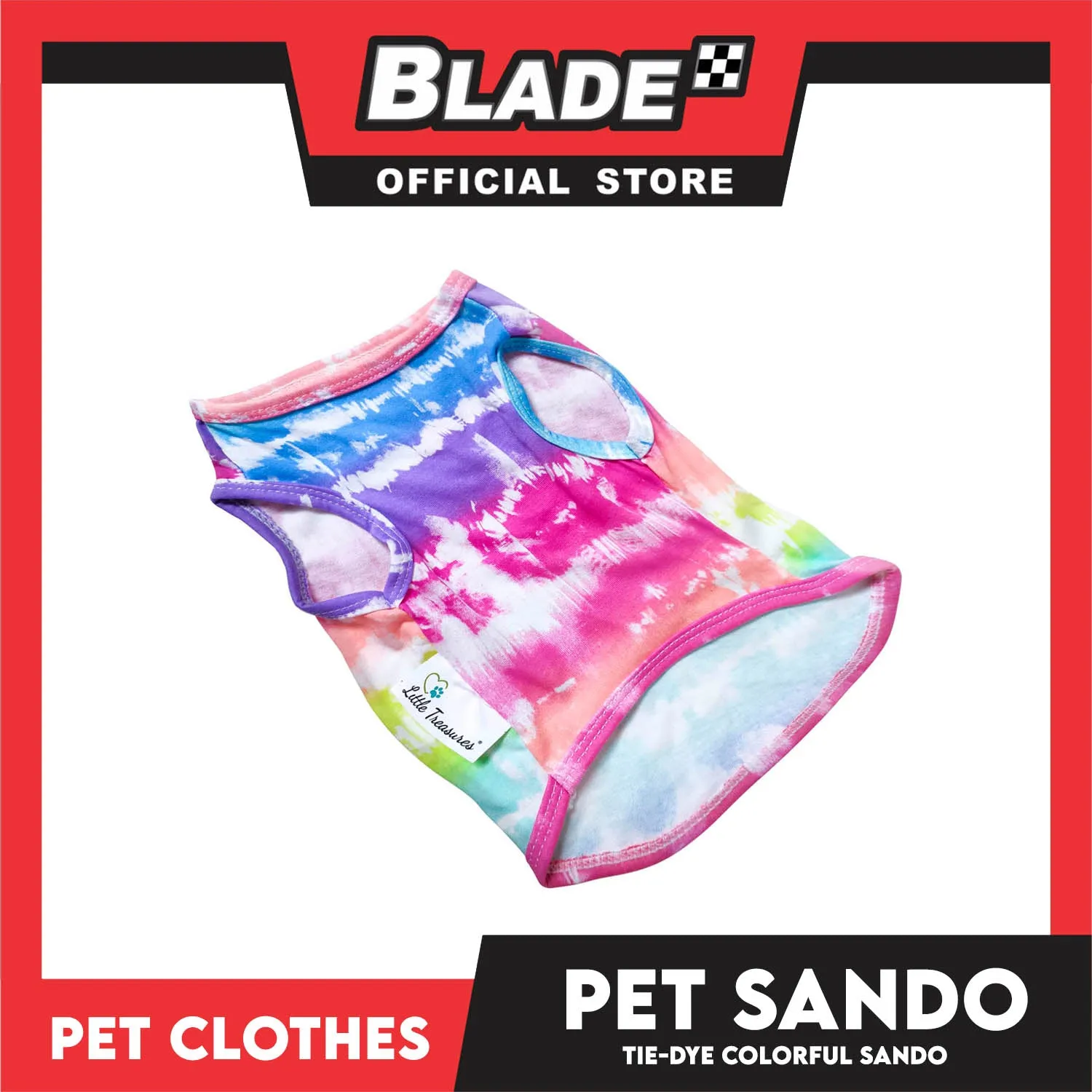 Pet Sando Tie-Dye Colorful Sando Pet Clothes (Medium) Perfect Fit For Dogs And Cats DG-CTN99M