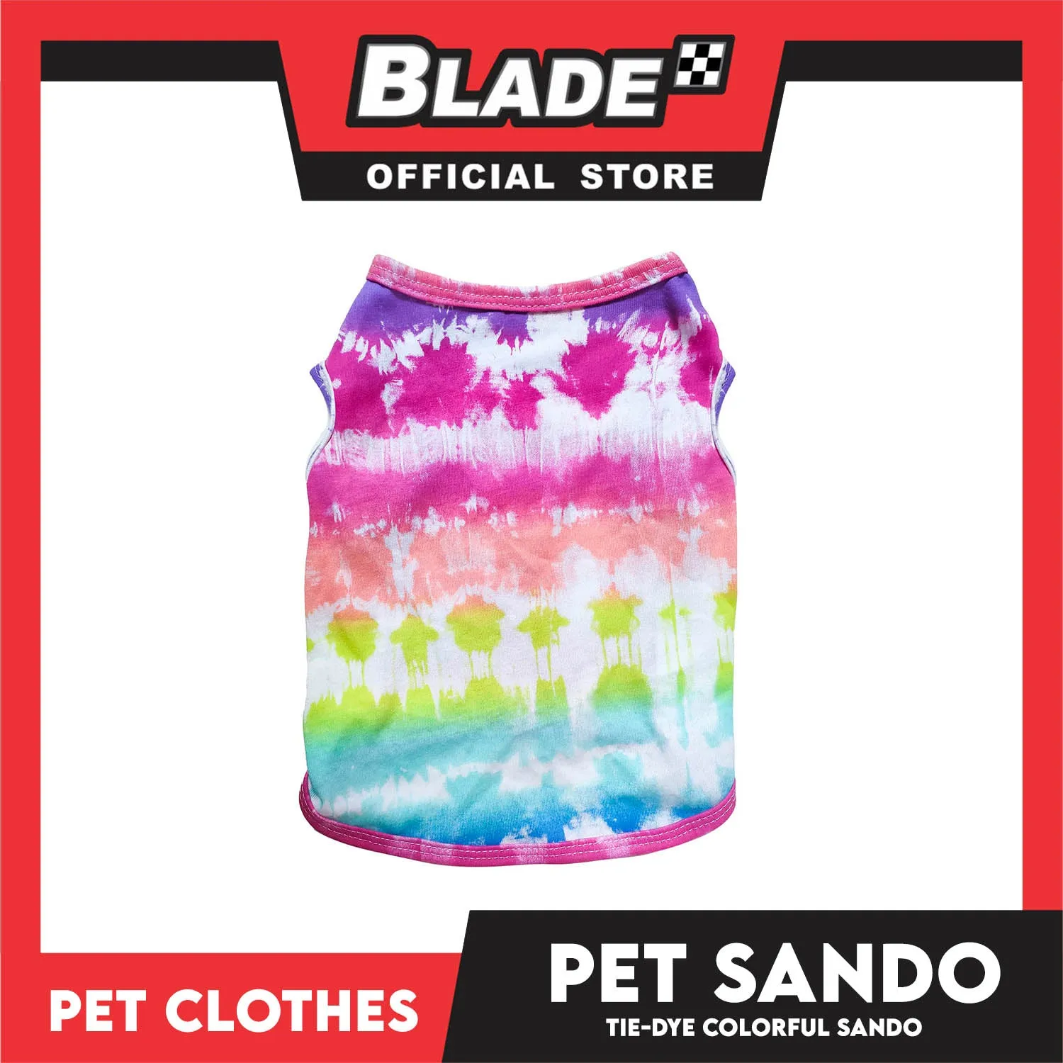 Pet Sando Tie-Dye Colorful Sando Pet Clothes (Medium) Perfect Fit For Dogs And Cats DG-CTN99M