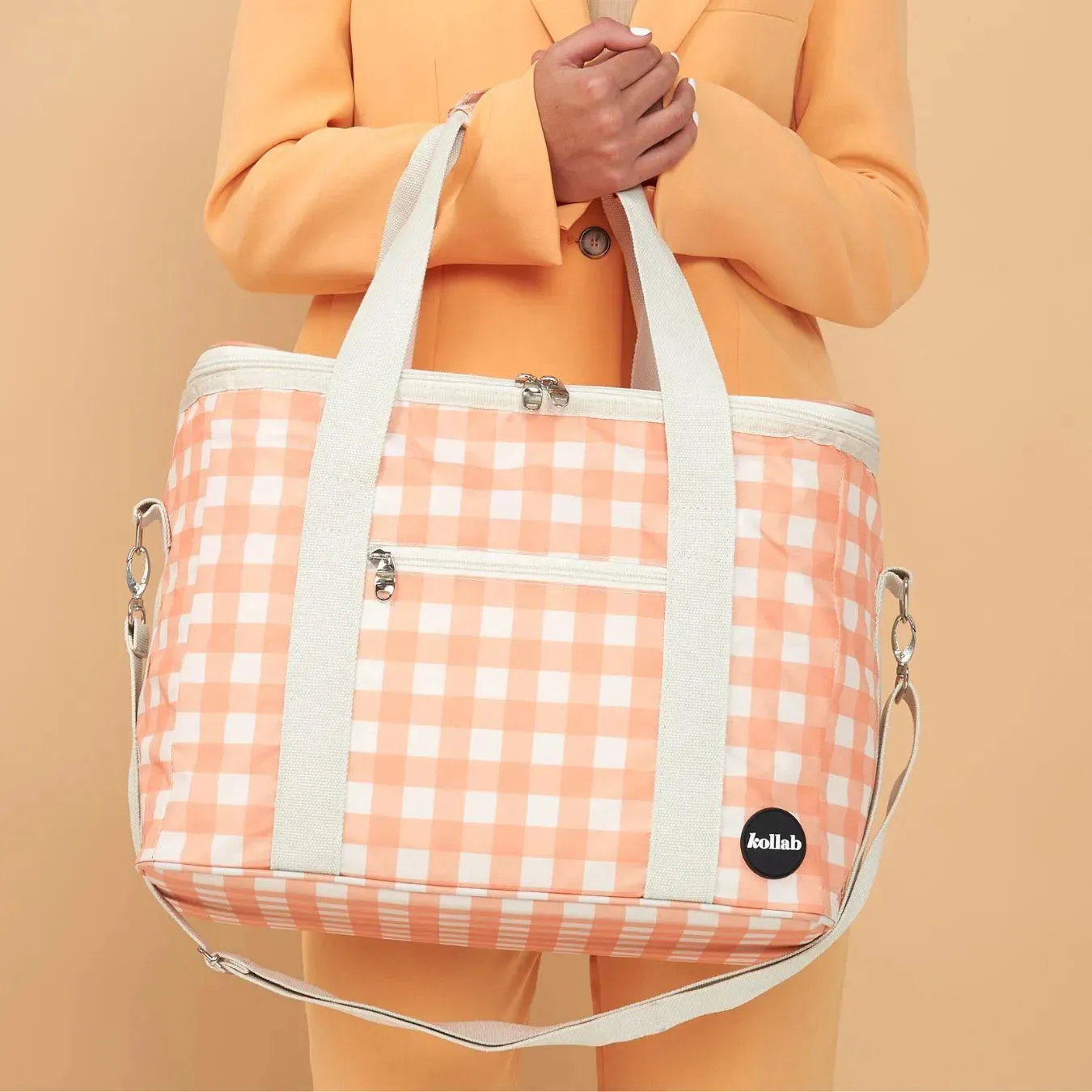 Picnic Bag Apricot Check