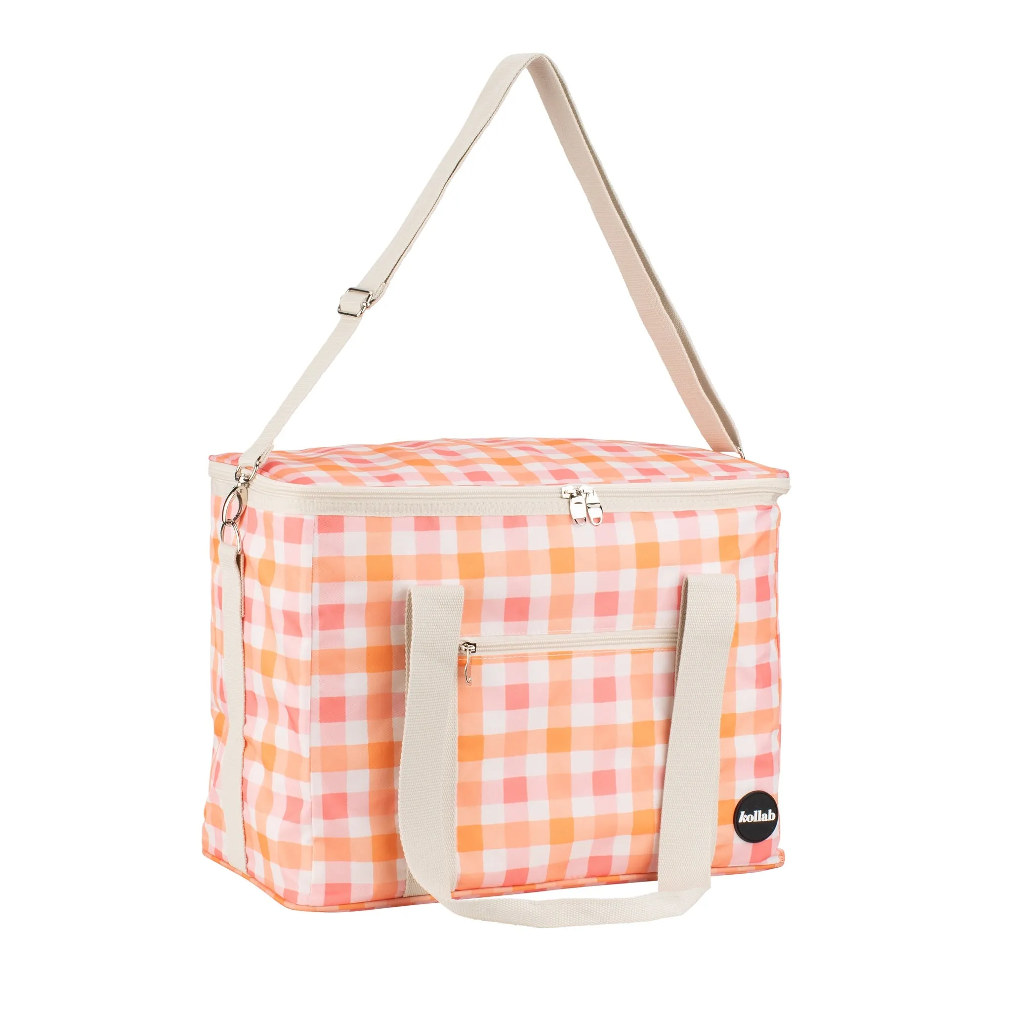 Picnic Bag Watermelon Peach Check