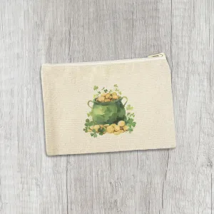 Pot of Gold - St. Patrick's Day Canvas Zipper Pouch