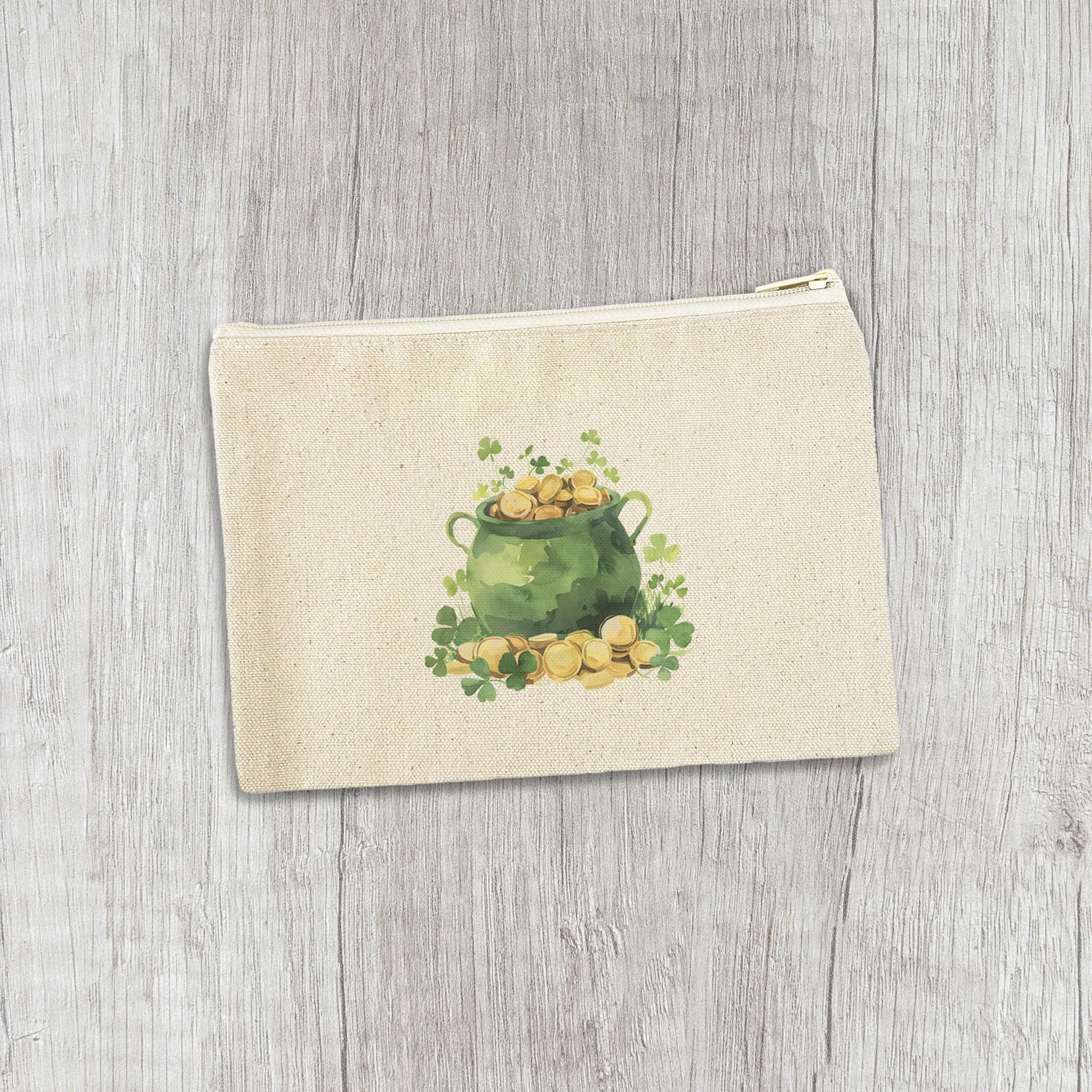 Pot of Gold - St. Patrick's Day Canvas Zipper Pouch