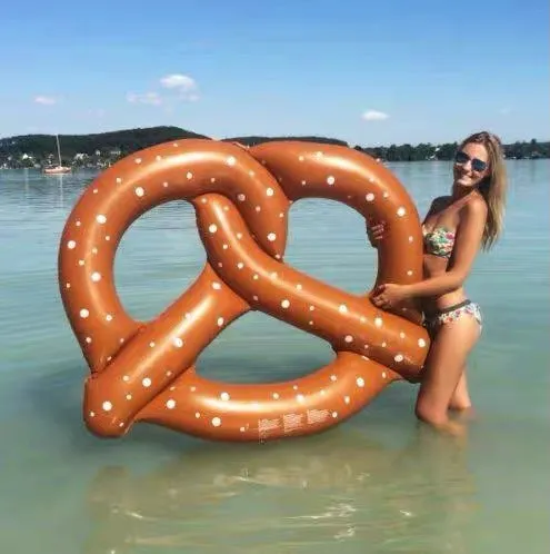 Pretzel Inflatable Swimming Beach Ring Float Toy