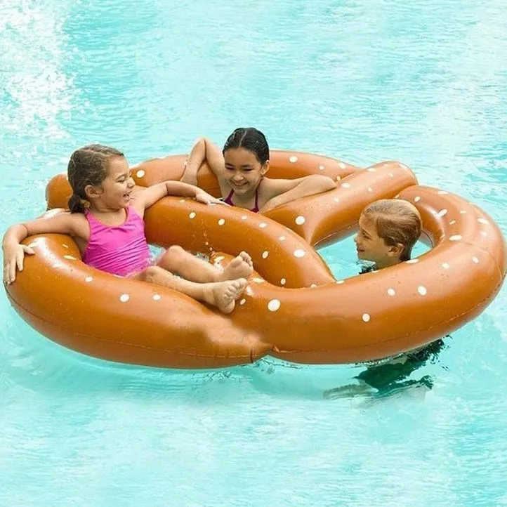 Pretzel Inflatable Swimming Beach Ring Float Toy