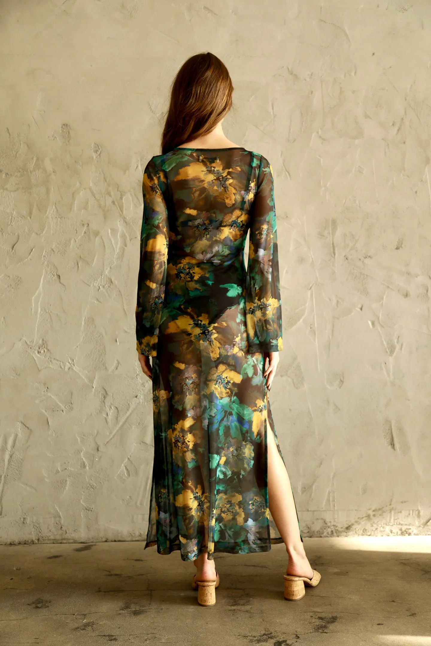 Printed Mesh Maxi Cover