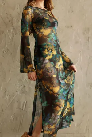 Printed Mesh Maxi Cover