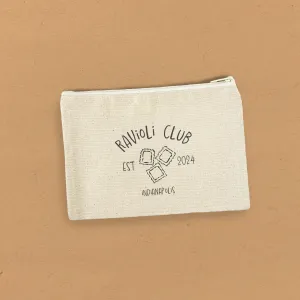 Ravioli Club - Custom Canvas Zipper Pouch