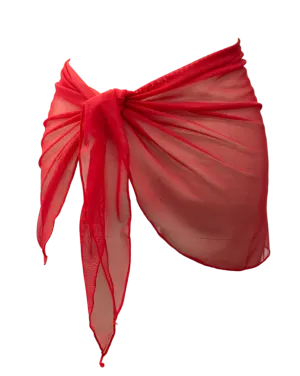 Red Mesh Sarong