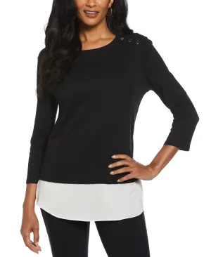 Rivet Detail Layered Top
