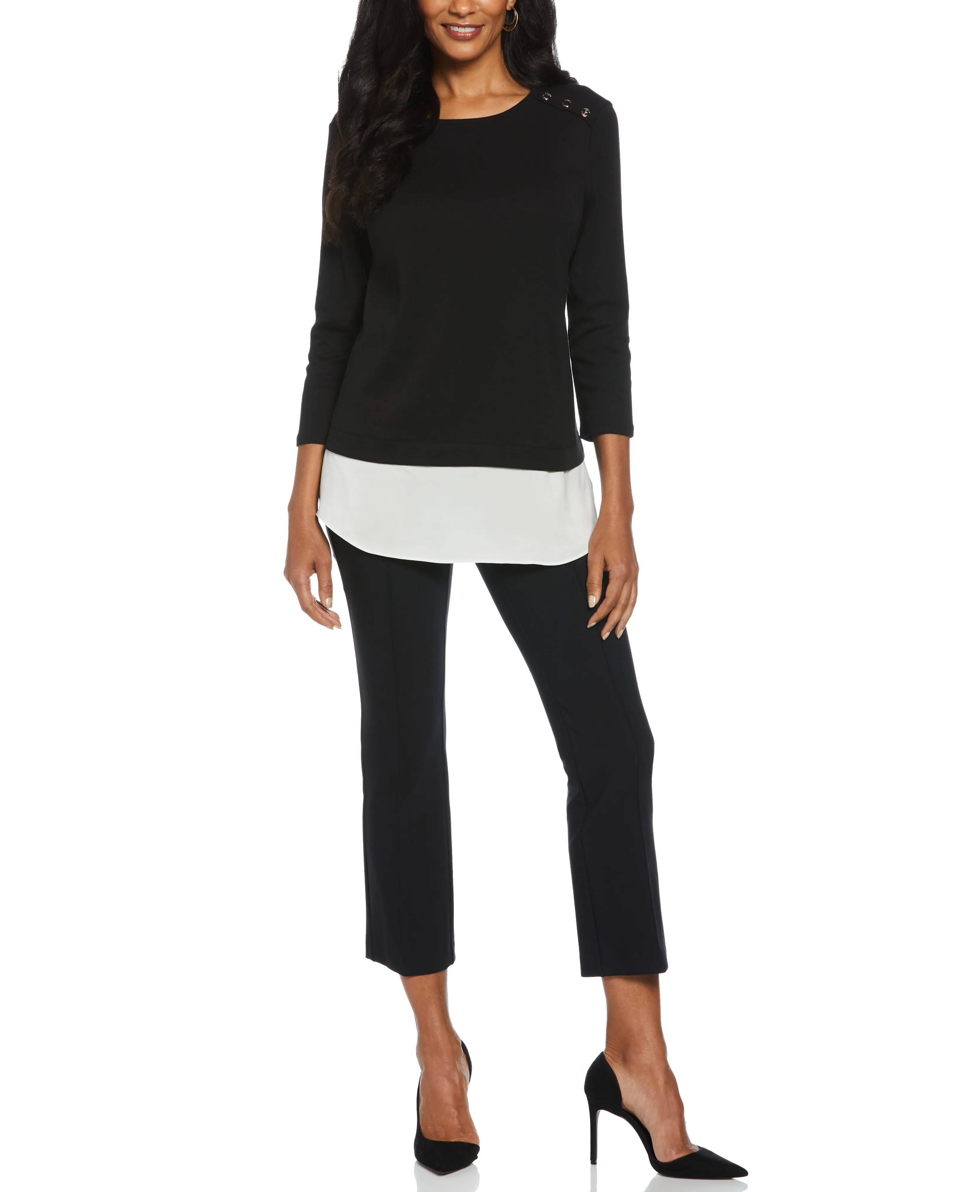 Rivet Detail Layered Top