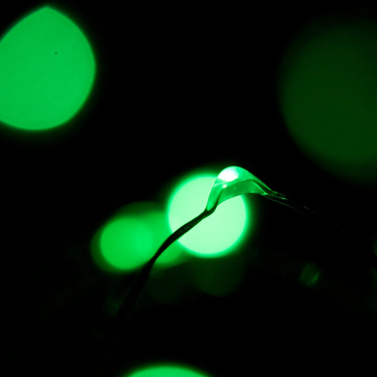 RTGS 60 Green Color LED String Lights Batteries Operated on 20 Feet Long Silver Color Wire with Black Waterproof Batteries Box and Timer