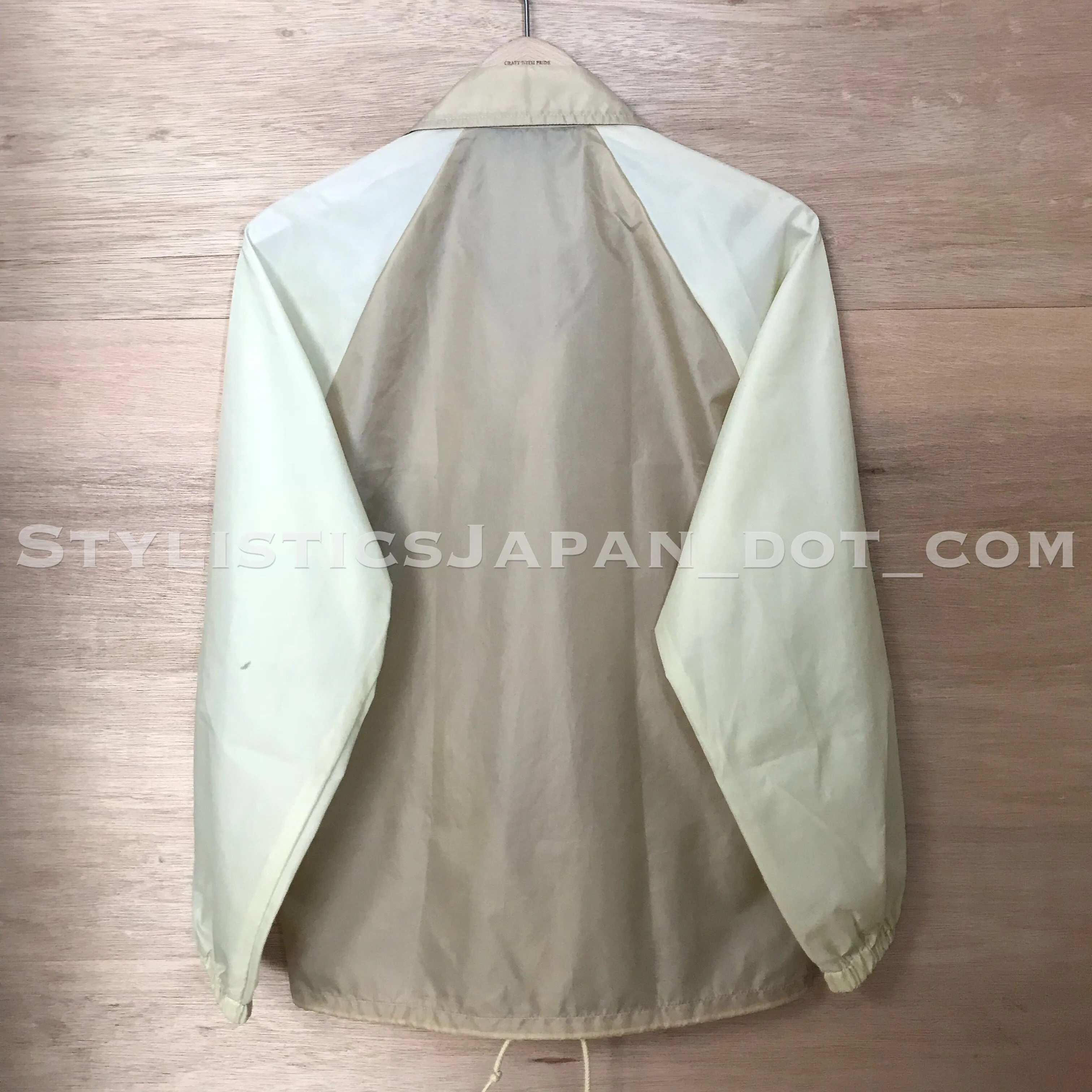 [S] A Bathing Ape Bape Vintage Ape General Nylon Coaches Jacket Beige