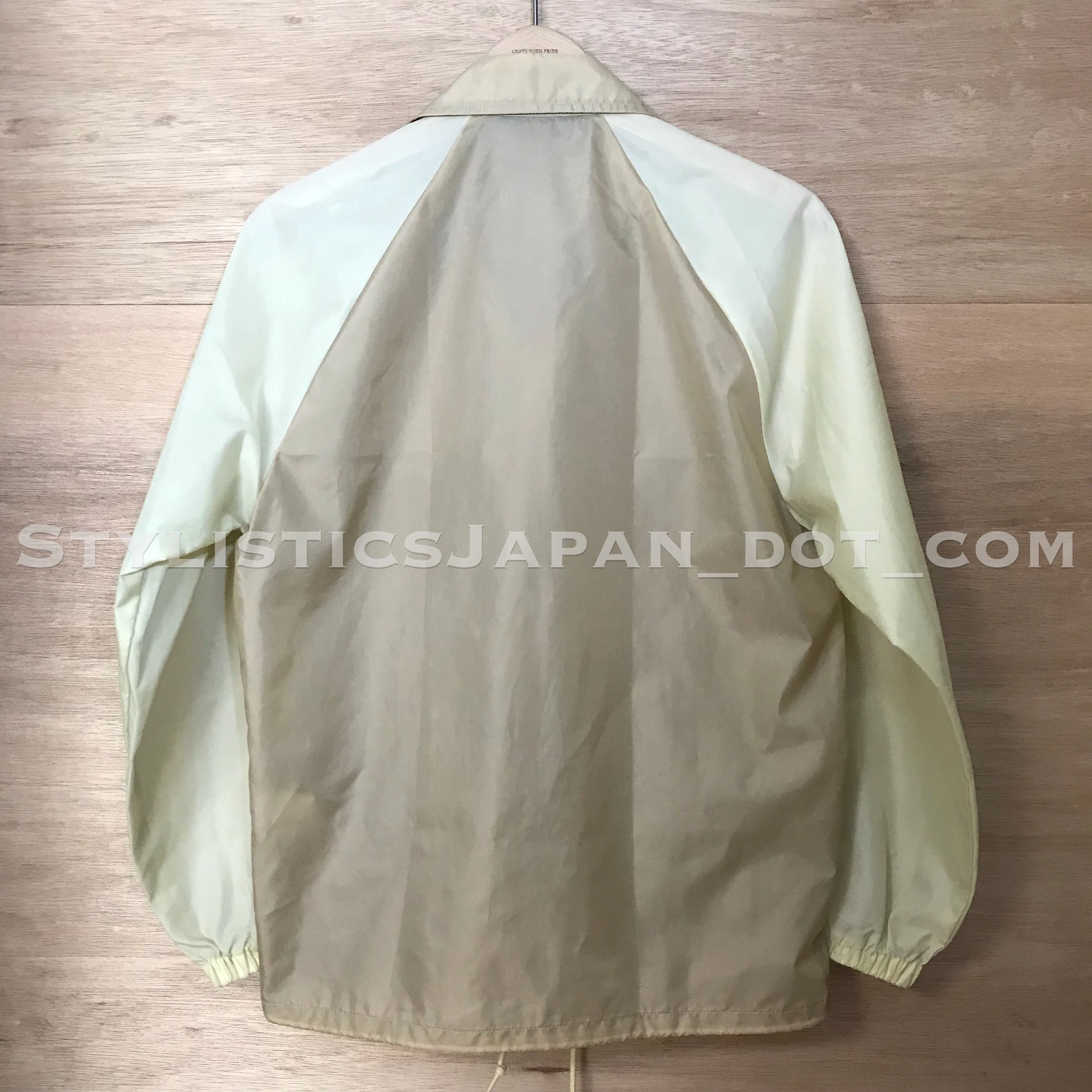 [S] A Bathing Ape Bape Vintage Ape General Nylon Coaches Jacket Beige