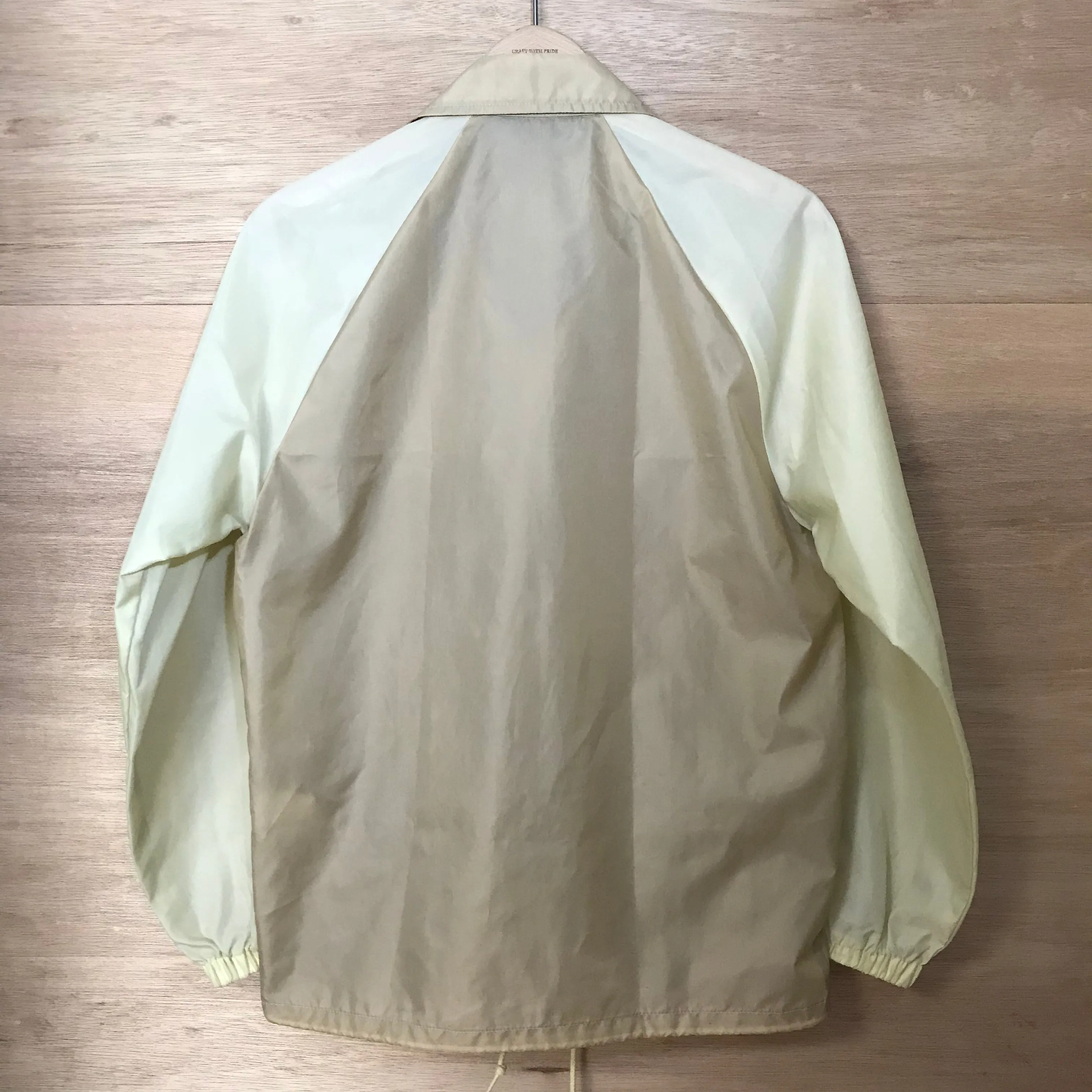 [S] A Bathing Ape Bape Vintage Ape General Nylon Coaches Jacket Beige