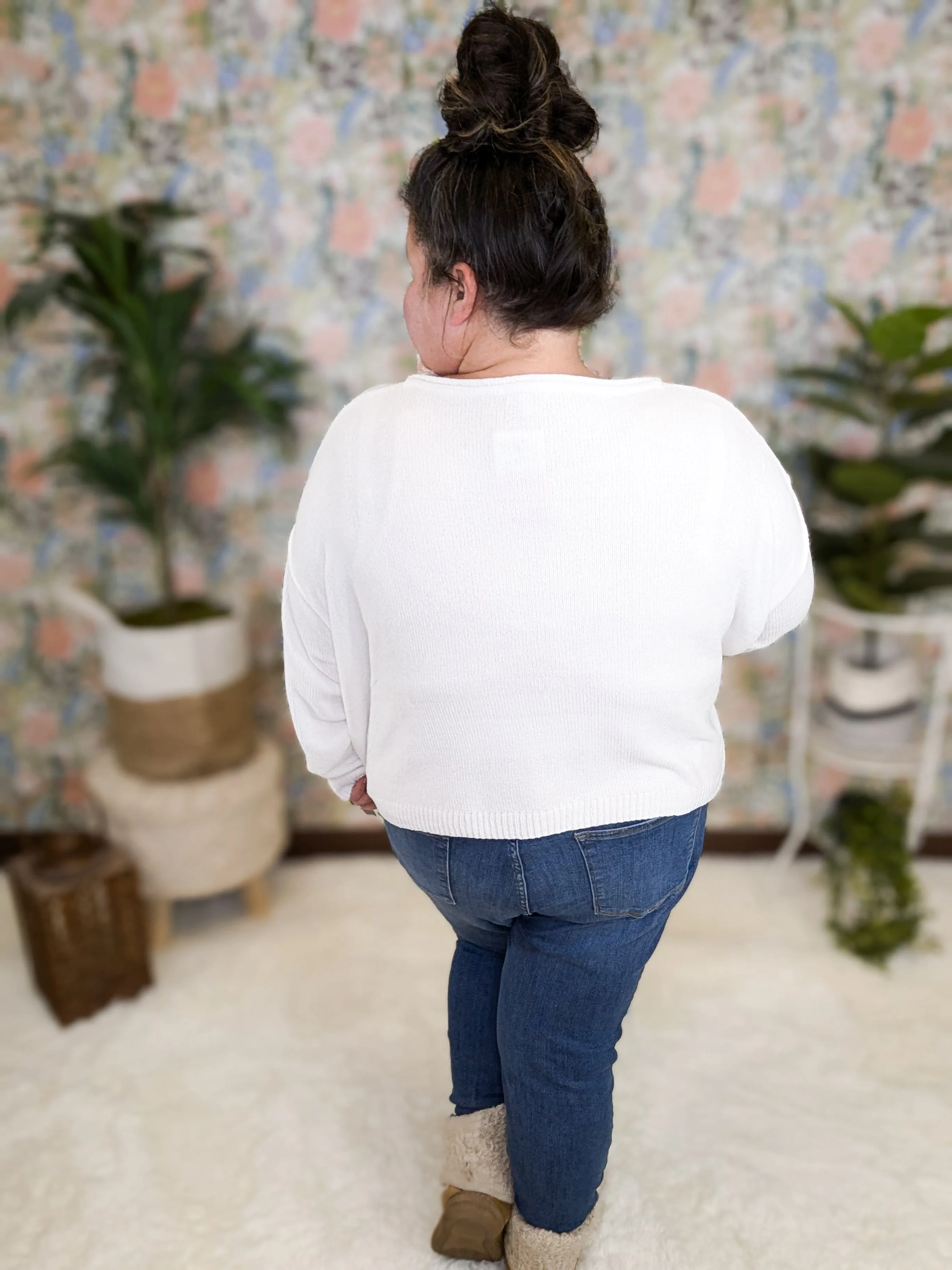 SALE- Tommi Slouchy Pocket Sweater in Vanilla Cream