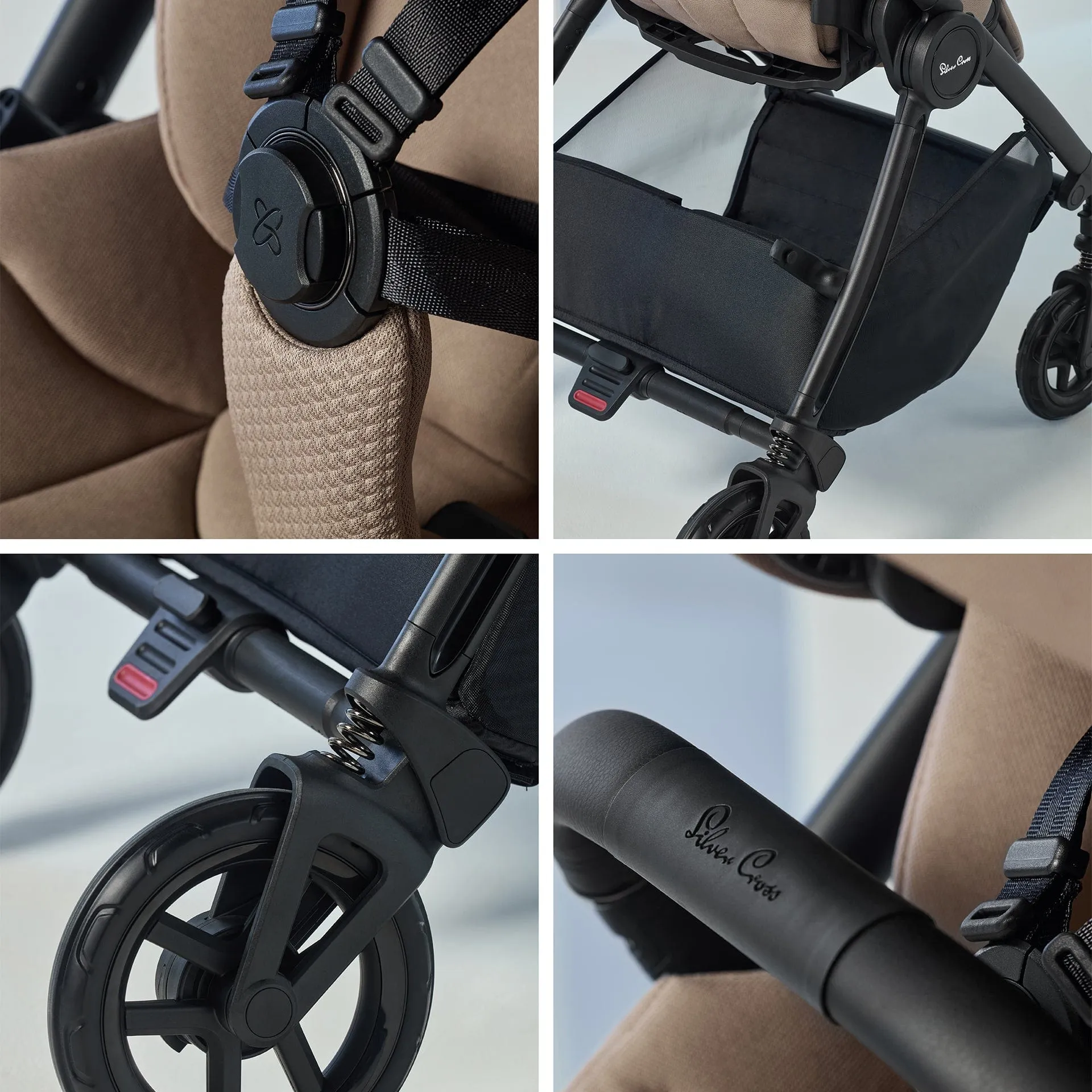 Silver Cross Dune 2 with First Bed Folding Carrycot - Mocha