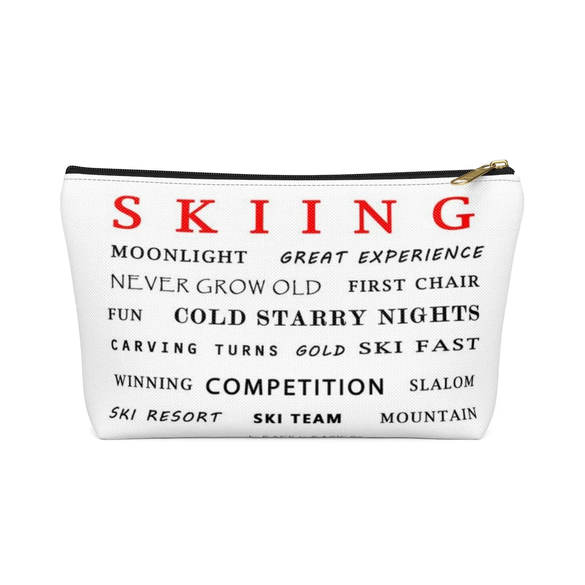 Skiing Memories - Accessory Pouch w T-bottom