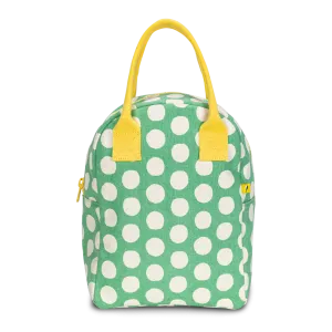 Spring Green Dots Zippered Lunch Bag