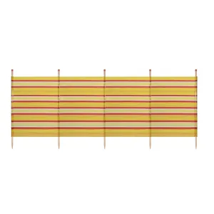 Standard Stripes Yellow/Red Print Windbreak 5 Pole