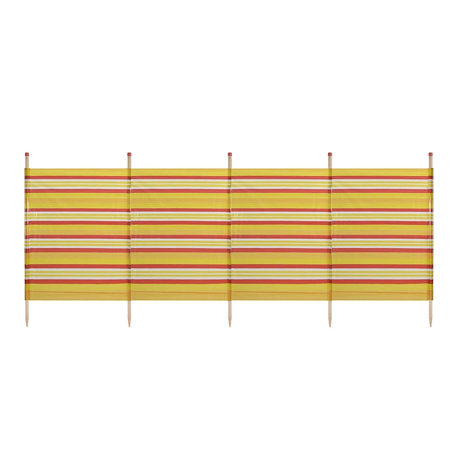 Standard Stripes Yellow/Red Print Windbreak 5 Pole