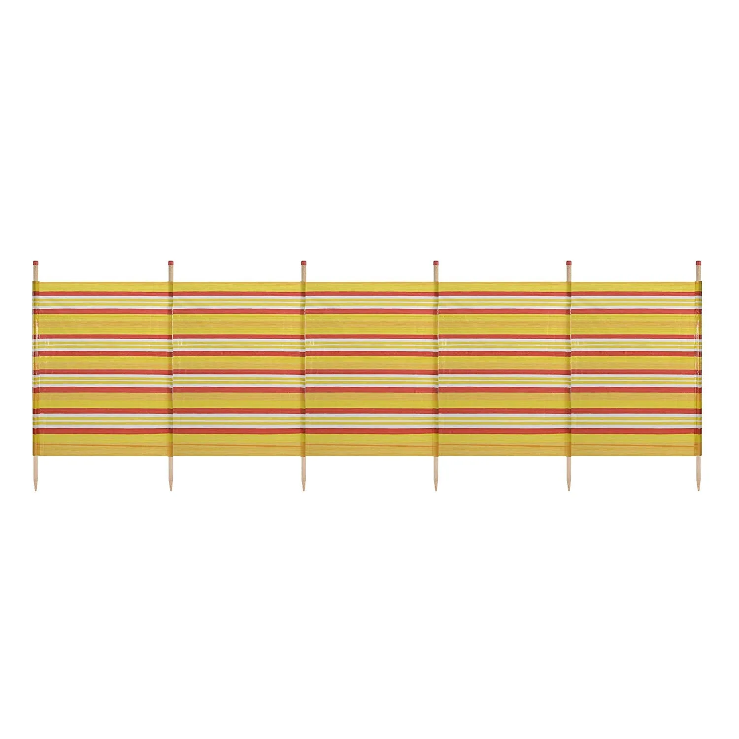 Standard Stripes Yellow/Red Print Windbreak 6 Pole