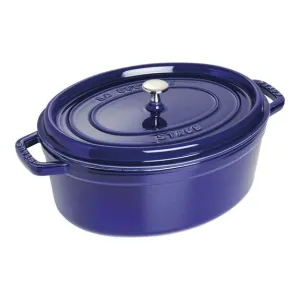 Staub Cast Iron Casserole Oval Dark Blue 33cm STB-1103391