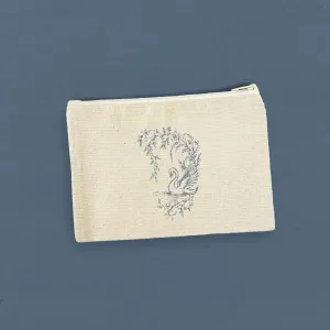 Swan Toile - Spring Canvas Zipper Pouch