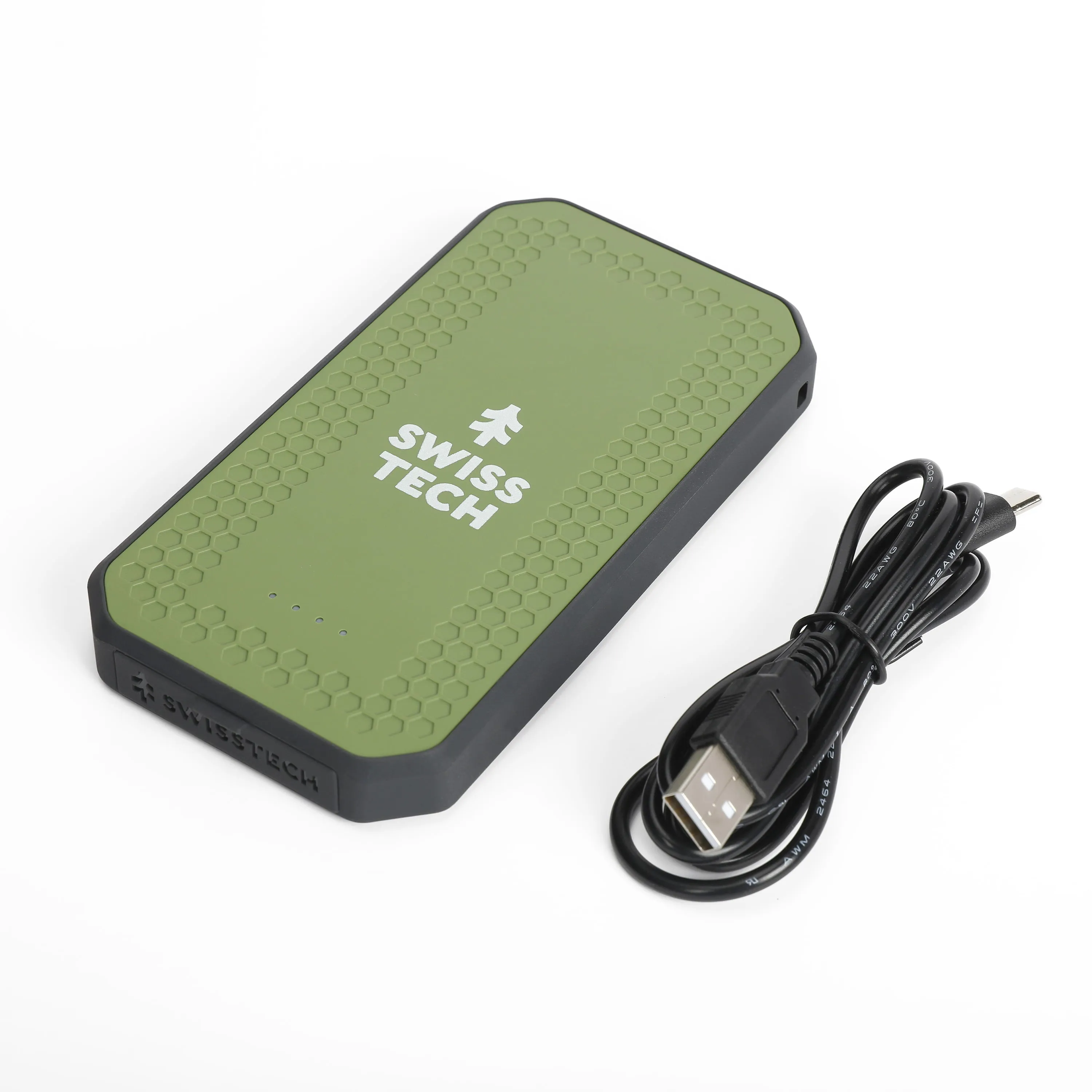Swiss Tech 10000 mAh RUGGED PORTABLE POWER BANK / CHARGER | IP54 WEATHER PROOF